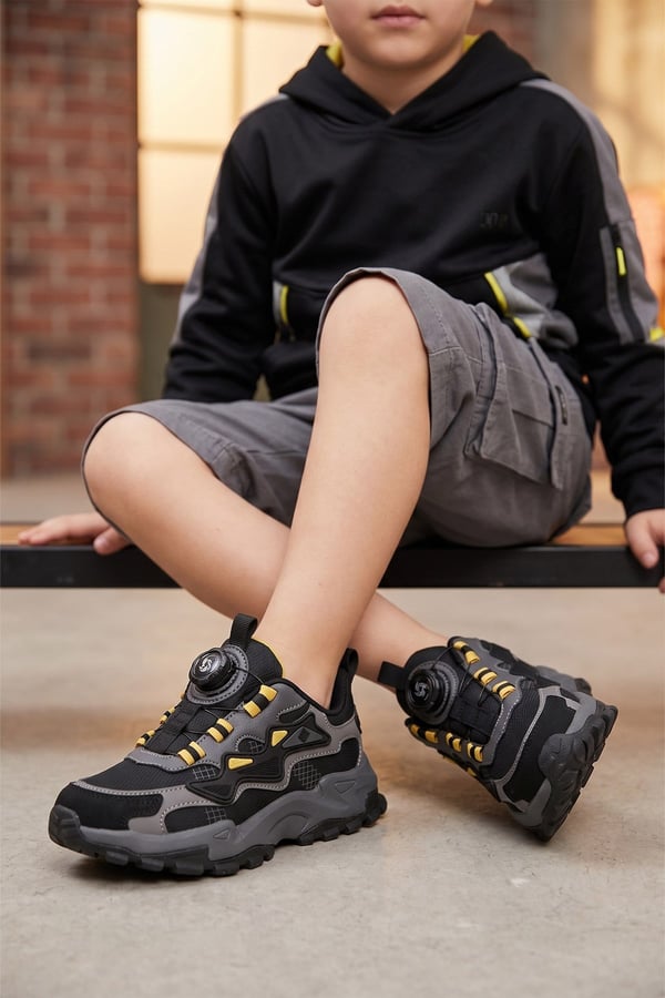 Pepino 2364 Çocuk Spor Ayakkabı Siyah - Füme