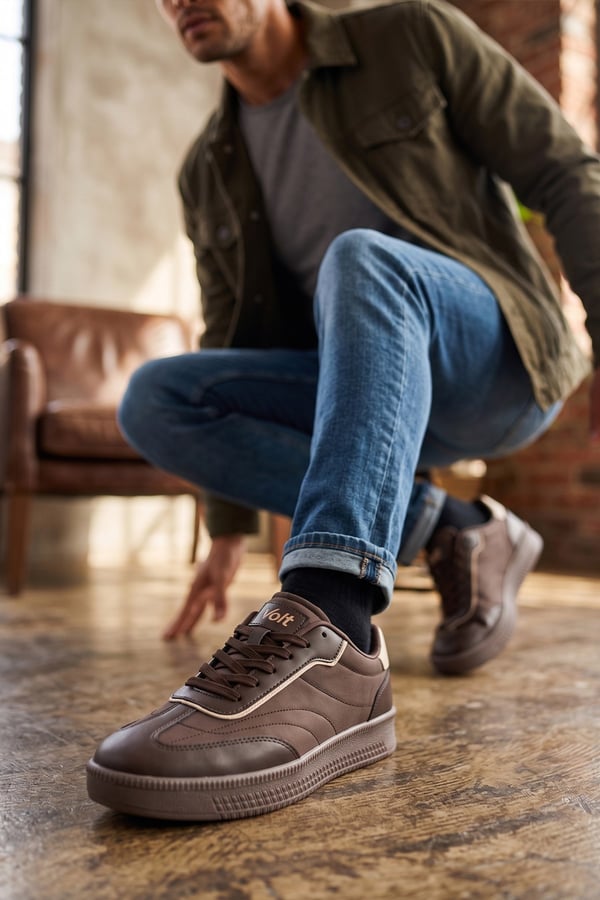 Volis M-26612 Erkek Sneakers Ayakkabı Kahve