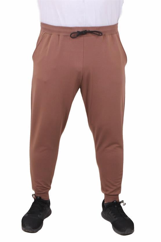 Mocgrande Büyük Beden Basic Eşofman Altı Full Lycra 11516 TABA