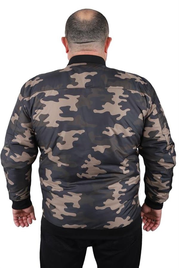 Mocgrande Büyük Beden Camouflage Pilot Mont 22822 HAKI