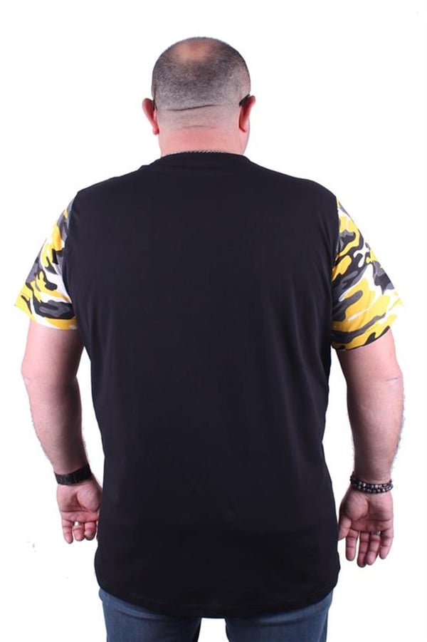 Mocgrande Büyük Beden Cepli Camouflage Erkek Tişört 23145 HARDAL