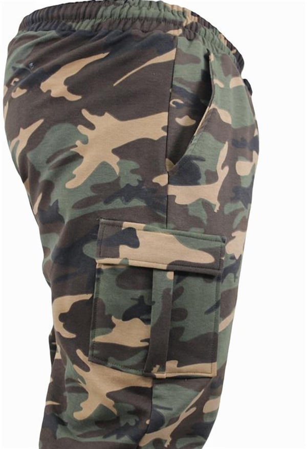 Mocgrande Büyük Beden Commando Camouflage Erkek Esofman Altı 23501 TABA