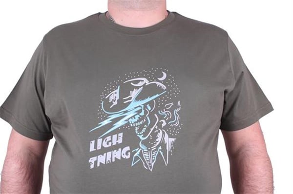 Mocgrande Büyük Beden Erkek Baskılı Tişört Lightning 23132 HAKI