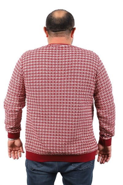 MocGrande Büyük Beden Erkek Bisiklet Yaka Sweatshirt 22715