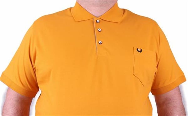 Mocgrande Büyük Beden Likralı Klasik Cepli Polo Tişört 11501 HARDAL