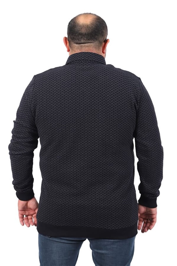 MocGrande Büyük Beden Polo Yaka Sweat İmpact MC 22717