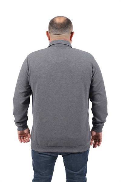 MocGrande Büyük Beden Polo Yaka Sweat West Coast 22711
