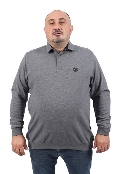 MocGrande Büyük Beden Polo Yaka Sweat West Coast 22711