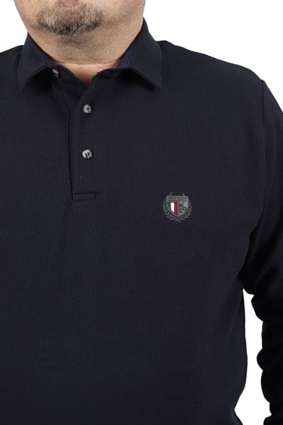 MocGrande Büyük Beden Polo Yaka Sweat West Coast 22711