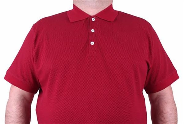 Mocgrande Büyük Beden Polo Yaka Tişört Çizgi Desen 23413 BORDO