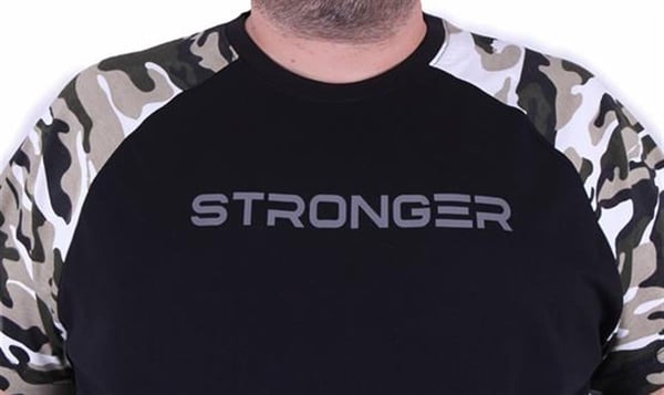 Mocgrande Büyük Beden Raglan Sleeve Camouflage Erkek Tişört 23146 HAKI
