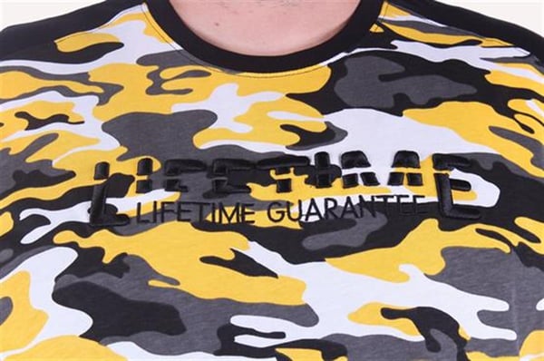 Mocgrande Büyük Beden Shoulder Line Camouflage Erkek Tişört 23147 HARDAL