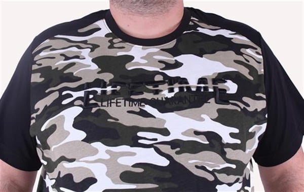 Mocgrande Büyük Beden Shoulder Line Camouflage Erkek Tişört 23147 HAKI