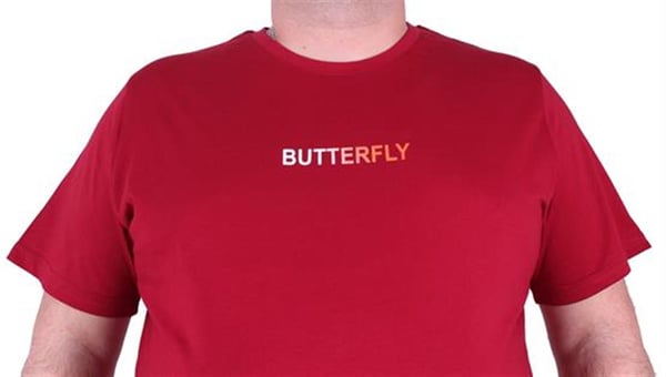 Mocgrande Büyük Beden Sıfır Yaka Tişört Butterfly 23107 BORDO