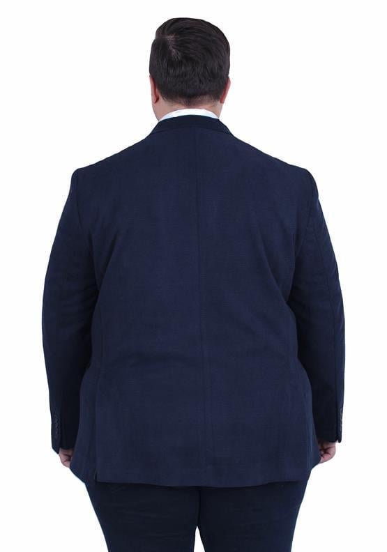 Mocgrande Erkek Büyük Beden 4 Drop Blazer Şönili Ceket 500602 LACIVERT