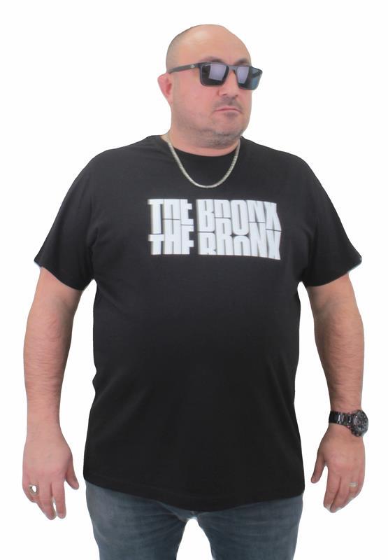 Mocgrande Erkek Büyük Beden Sıfır Yaka Tişört The Bronx 23174 SIYAH