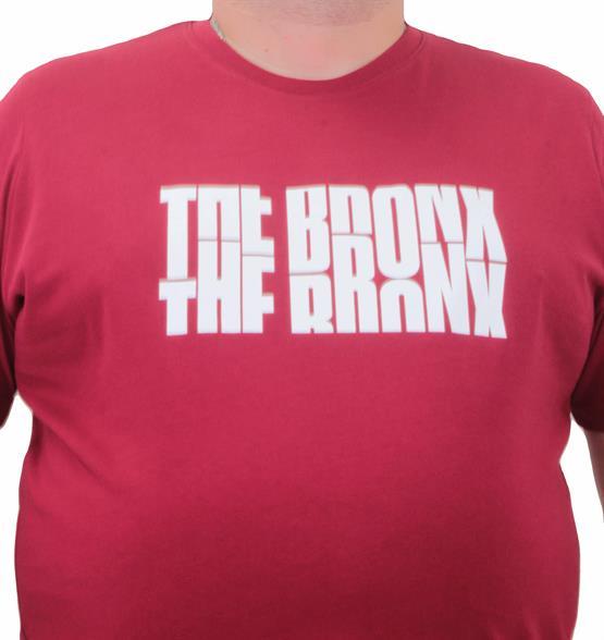 Mocgrande Erkek Büyük Beden Sıfır Yaka Tişört The Bronx 23174 BORDO