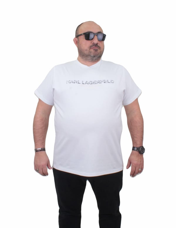 Tişört Bisiklet Yaka KLG 24112 BEYAZ