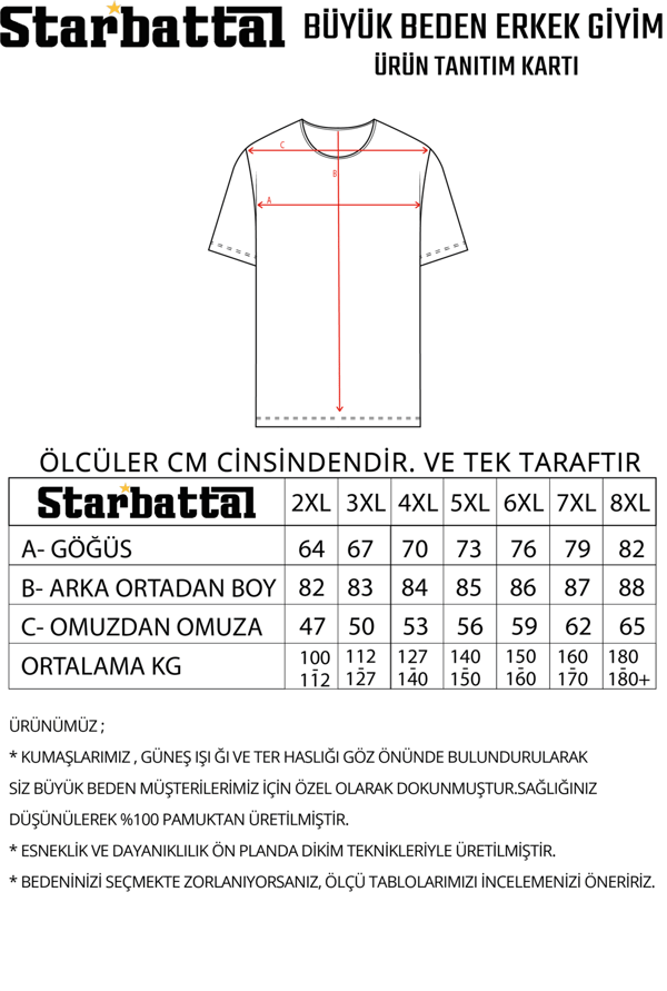Büyük Beden Erkek Atlet Bisiklet Yaka Adds Saks 22124-2 Std