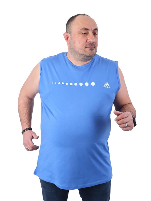 Büyük Beden Erkek Atlet Bisiklet Yaka Adds Saks 22124-2 Std