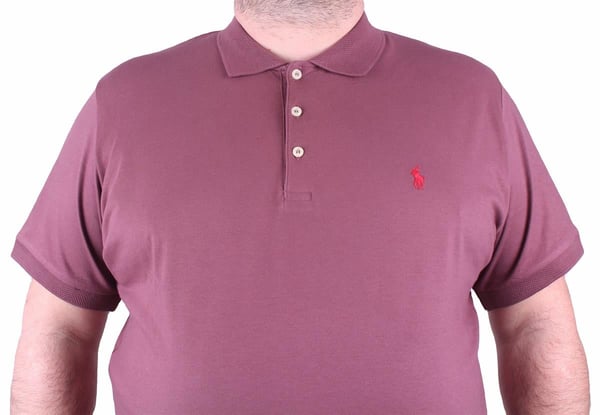 Erkek Büyük Beden Polo Yaka Tişört 23407 Eflatun
