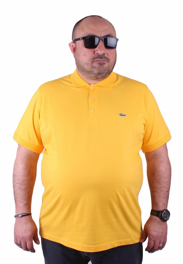 Büyük Beden Erkek Polo Yaka  Tişört 23408 SARI