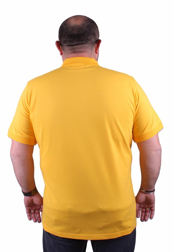 Büyük Beden Erkek Polo Yaka  Tişört 23408 SARI