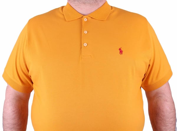 Erkek Büyük Beden Polo Yaka Tişört 23407 HARDAL