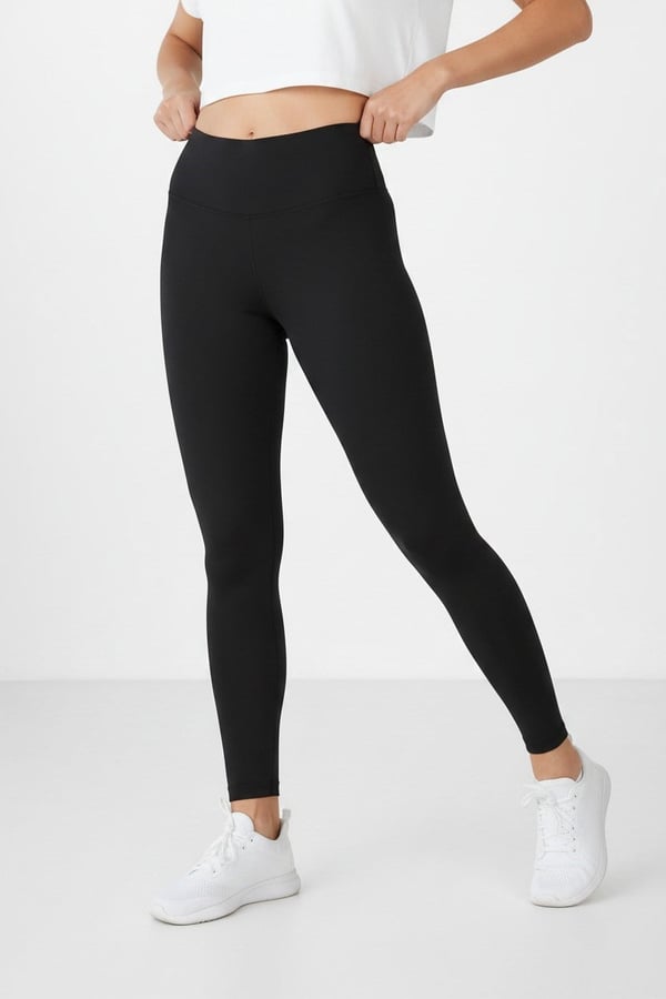 Kadın Siyah Slim Fit Yüksek Bel Spor Tayt - 30600