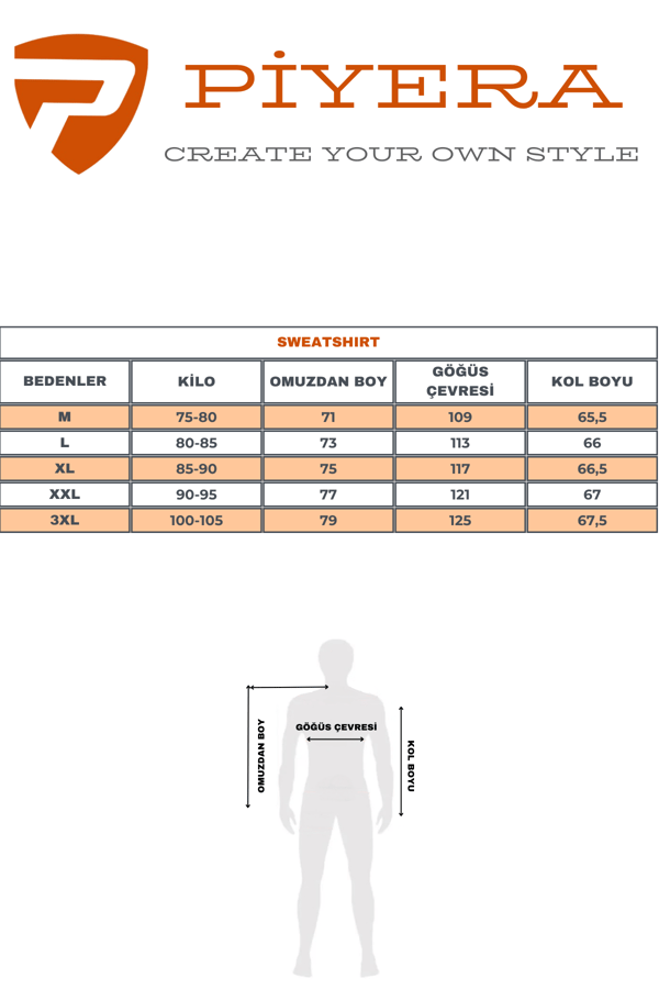 Erkek Haki Mare Jaker Kumaş Bisiklet Yaka Sweatshirt - 76566