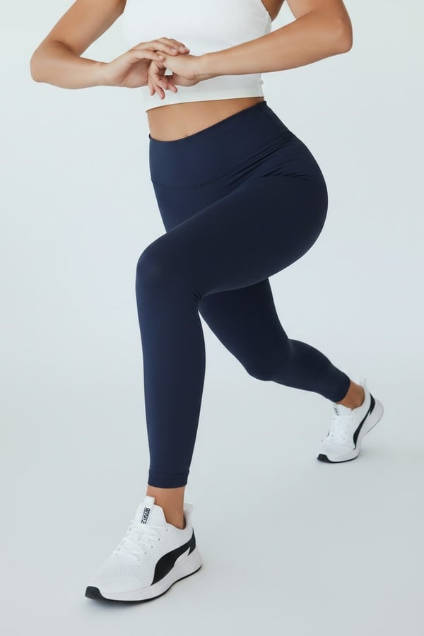 Kadın Lacivert Slim Fit Yüksek Bel Spor Tayt - 30600