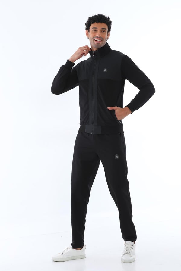 Erkek Dalgıç Kumaş Slim Fit Dar Paça Eşofman Takımı