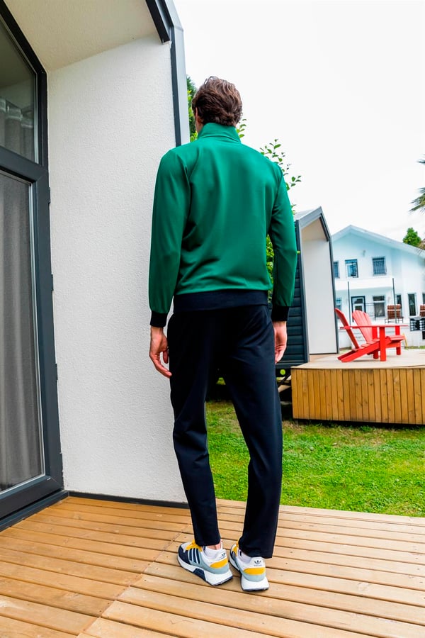Erkek Dalgıç Kumaş Slim Fit Dar Paça Eşofman Takımı