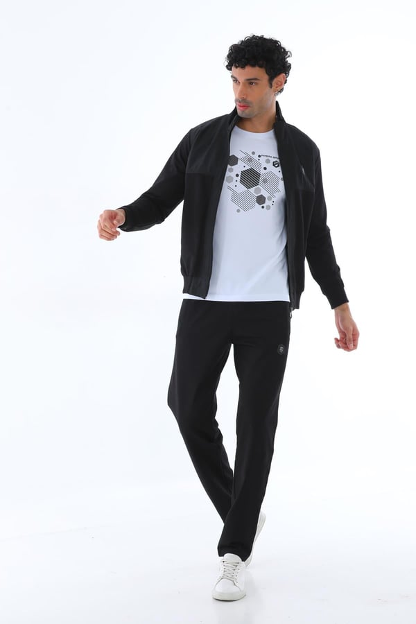 Erkek Dalgıç Kumaş Slim Fit Dar Paça Eşofman Takımı