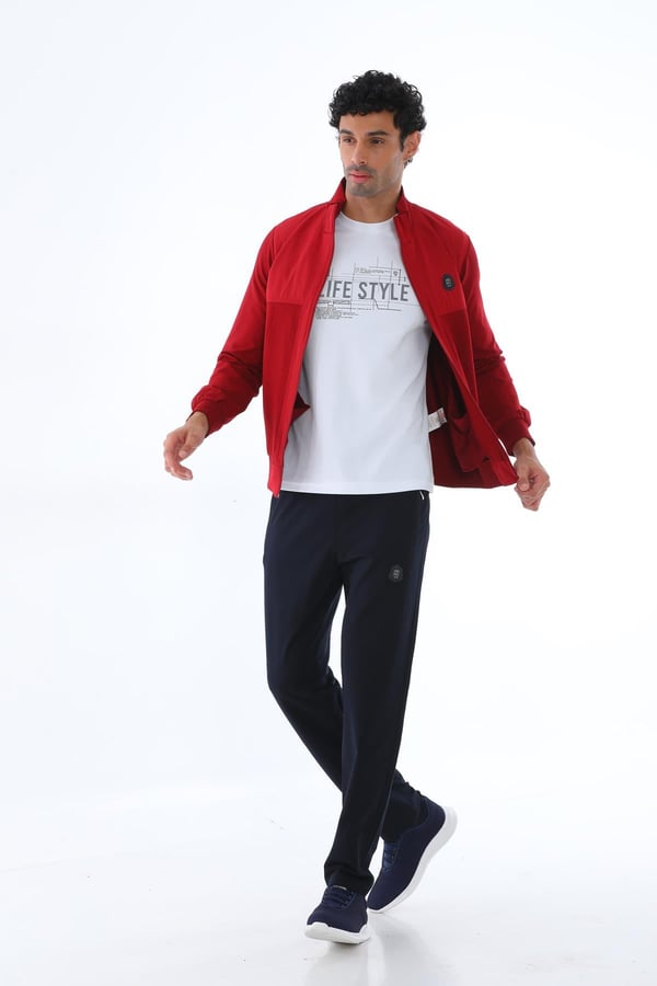 Erkek Dalgıç Kumaş Slim Fit Dar Paça Eşofman Takımı