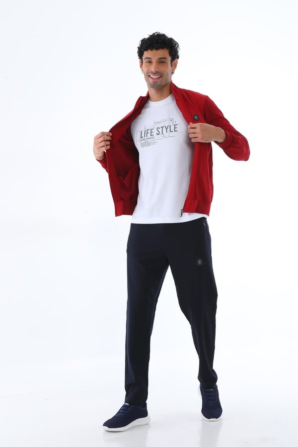 Erkek Dalgıç Kumaş Slim Fit Dar Paça Eşofman Takımı