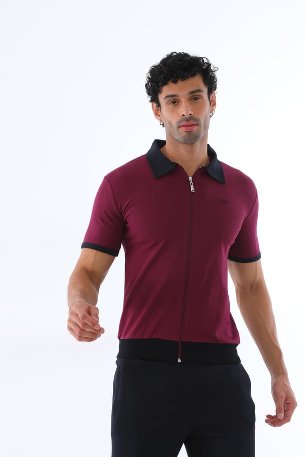 Erkek Polo Yaka Fermuarlı Eşofman Takımı