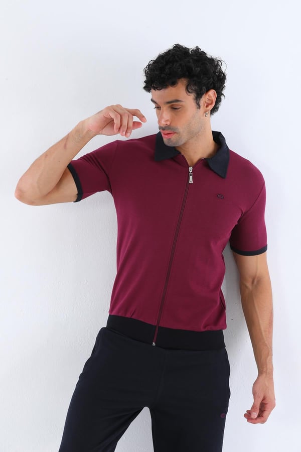 Erkek Polo Yaka Fermuarlı Eşofman Takımı