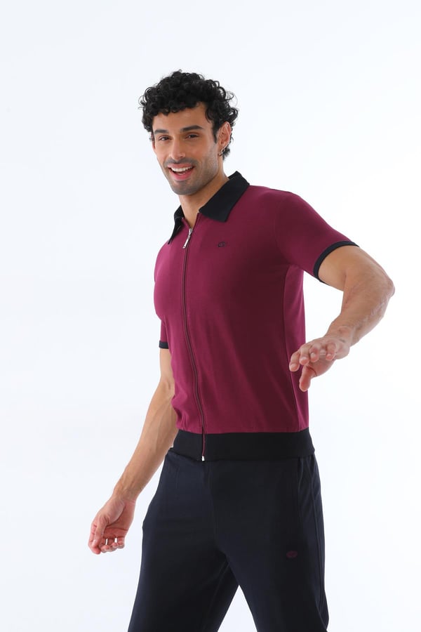 Erkek Polo Yaka Fermuarlı Eşofman Takımı
