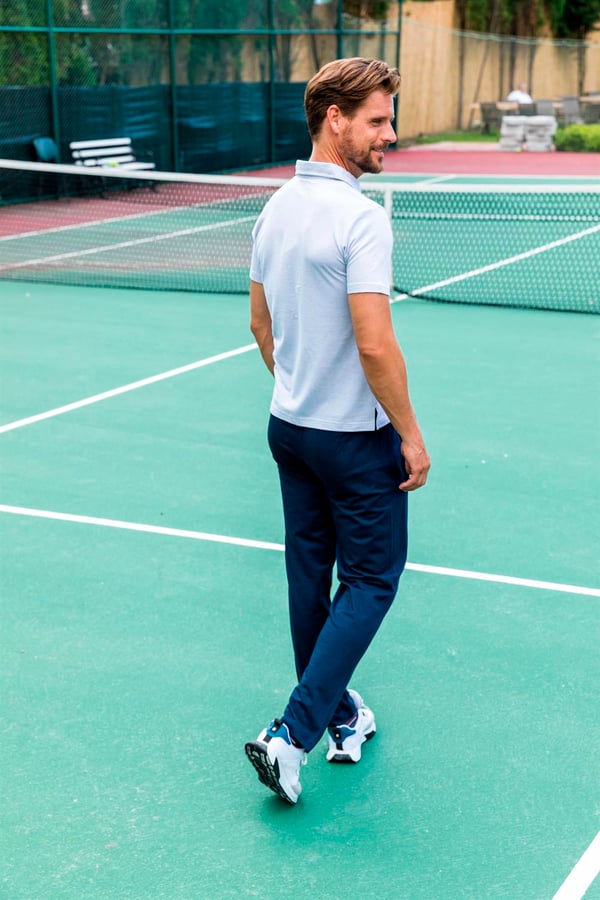 Erkek Polo Yaka Pamuk Slim Fit Dar Kesim Kısa Kol Tişört Eşofman Takımı