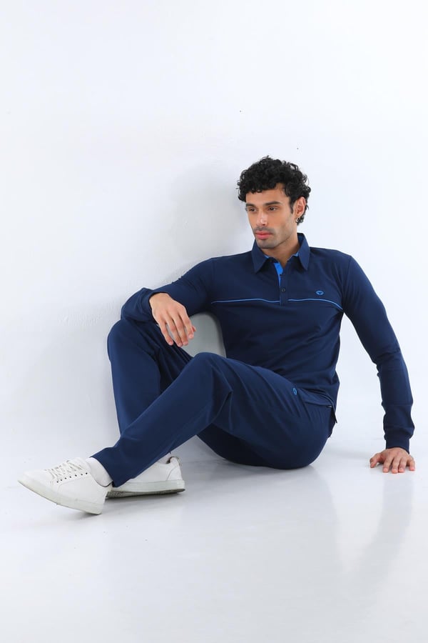Erkek Polo Yaka Uzun Kollu Tişört Takım