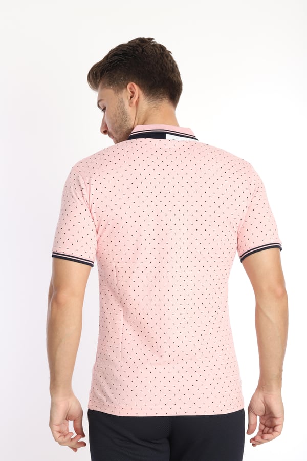 Puantiyeli Erkek Kısa Kol Polo Yaka Tshirt
