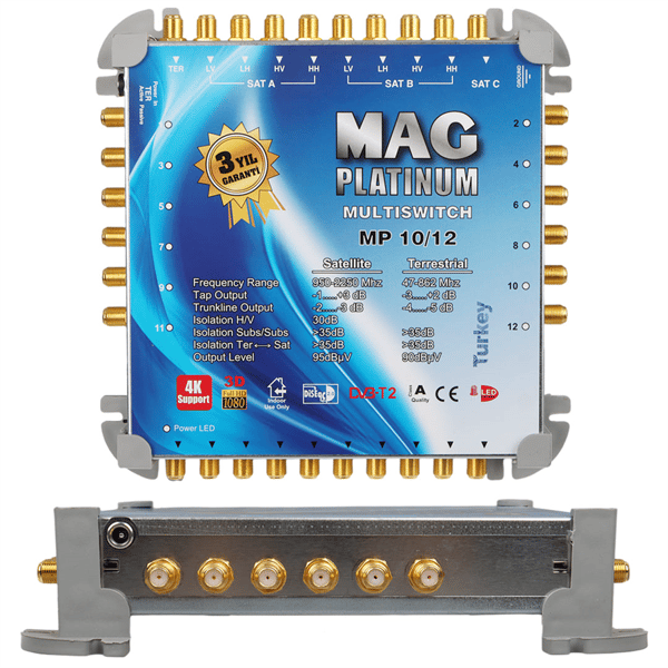10*12 Sonlu/Kaskatlı Swıtchlı Uydu Santrali Mag Platınum Fiyatı - Merter Elektronik