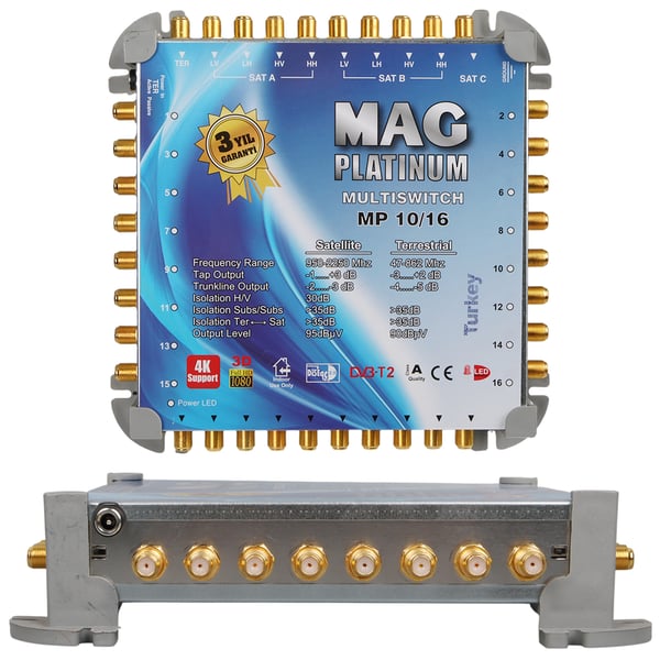 10*16 Sonlu/Kaskatlı Swıtchlı Uydu Santrali Mag Platınum Fiyatı - Merter Elektronik