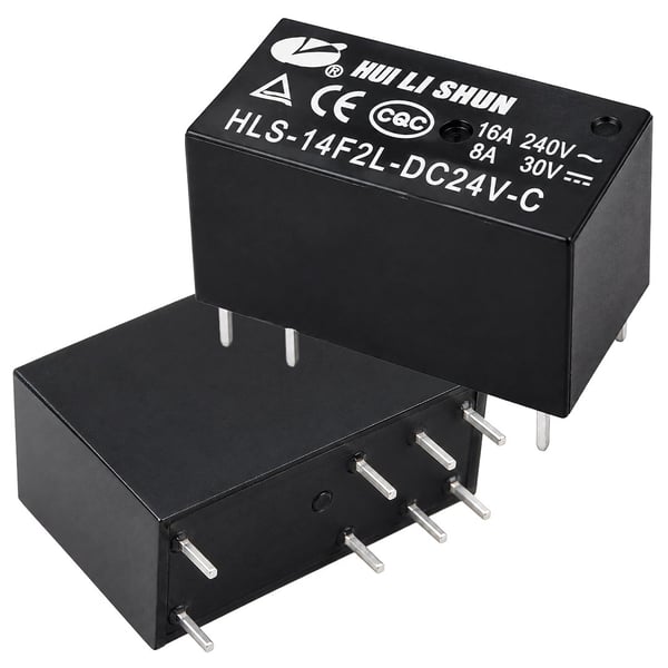 12 VOLT ROLE ÇİFT KONTAK ŞEFFAF 8 BACAK 16 AMPER HLS-14F2L-DC24V Fiyatı - Merter Elektronik