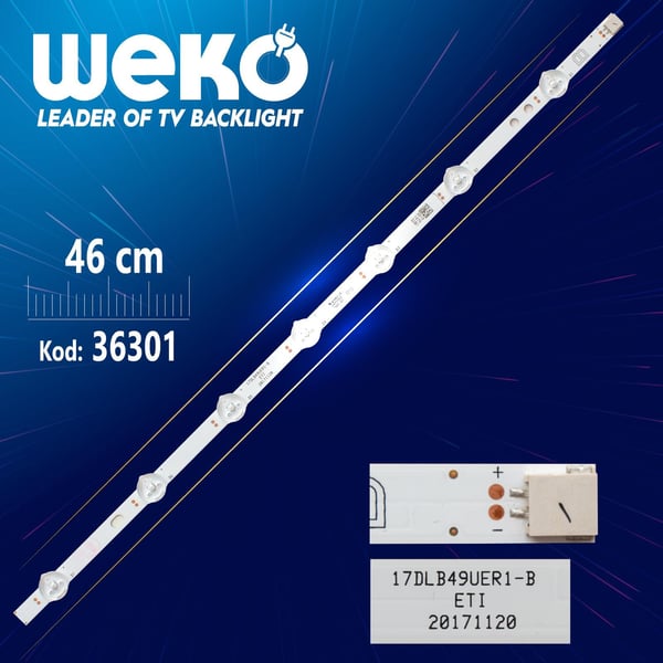 17DLB49UER1-B 7 LEDLİ 46 CM