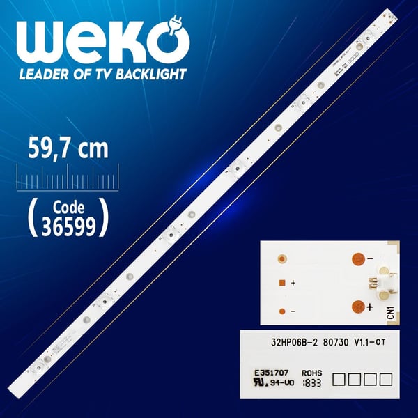 32HP06B-2 80730 V1.1-0T 180-185LM A6 3.3-3.4V  6 LEDLİ 59,7 CM