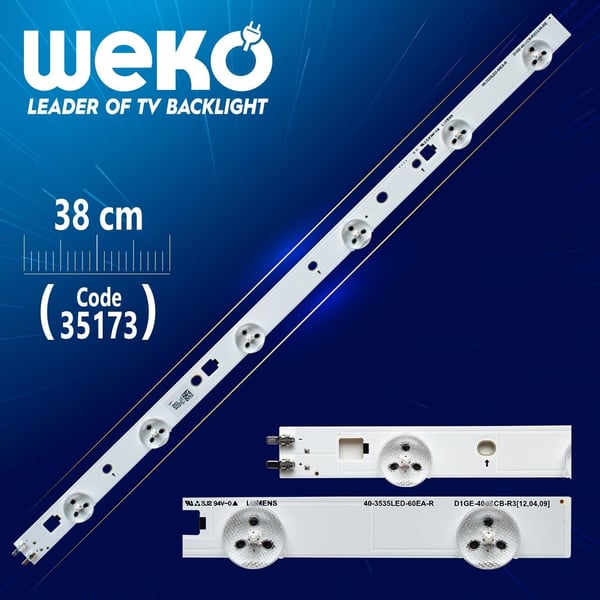 40-3535LED-60EA-R - D1GE-400SCB-R2 - BN96-21478A - B TYPE - 38 CM 6 LEDLİ - (WK-332)