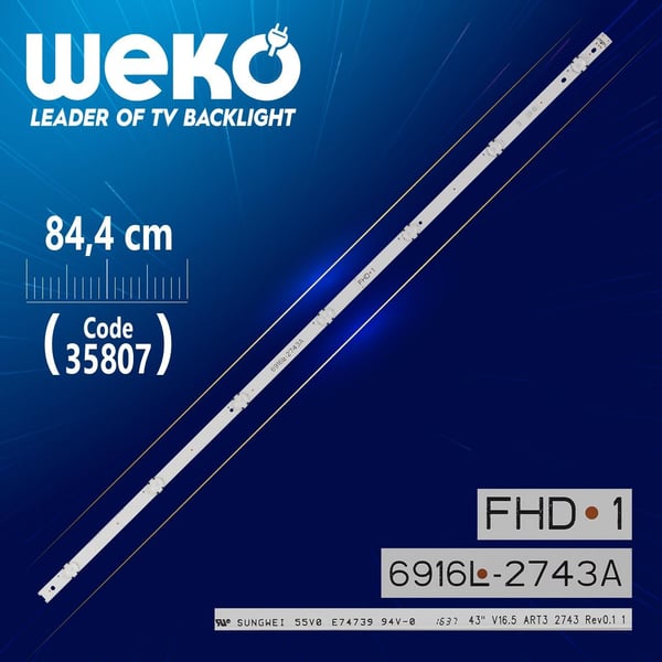 43 V16.5 ART3 2743 REV0.1 1 - 6916L-2743A FHD 1 - 84.4 CM 7 LEDLİ - (WK-1271)
