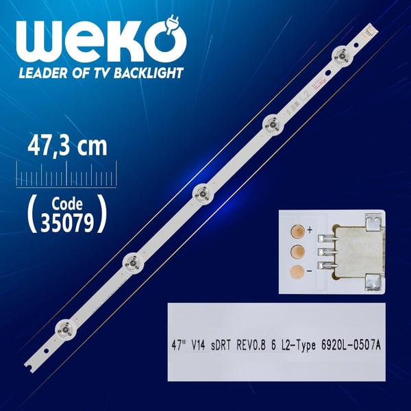 47 V14 SDRT REV0.8 6 L2-TYPE 6920L-0507A - 47.3 CM 5 LEDLİ - (WK-840)